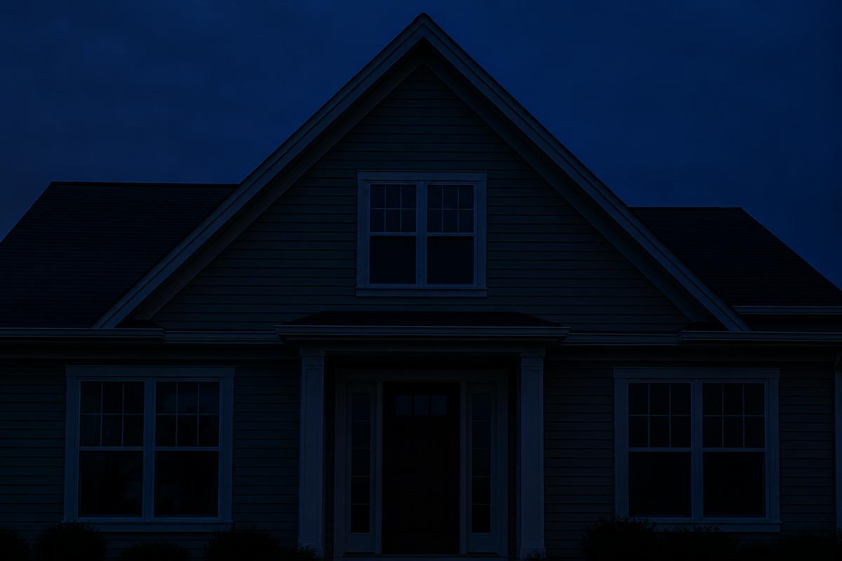 Before: dark gable and entry